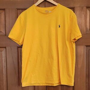 POLO Ralph Lauren Slim Fit Golden Yellow Cotton Tee Large